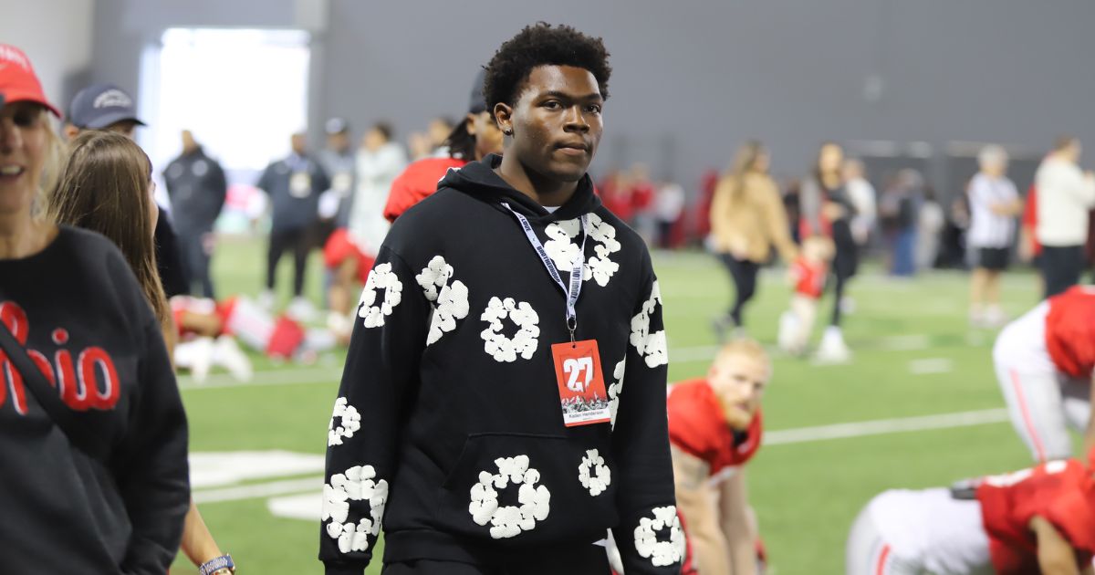 Who are the highest-ranked prospects camping at Ohio State this week?
