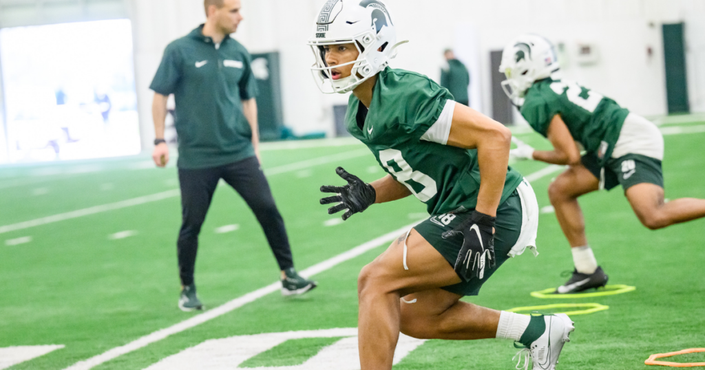 Michigan State wide receiver Evan Boyd during spring ball.
