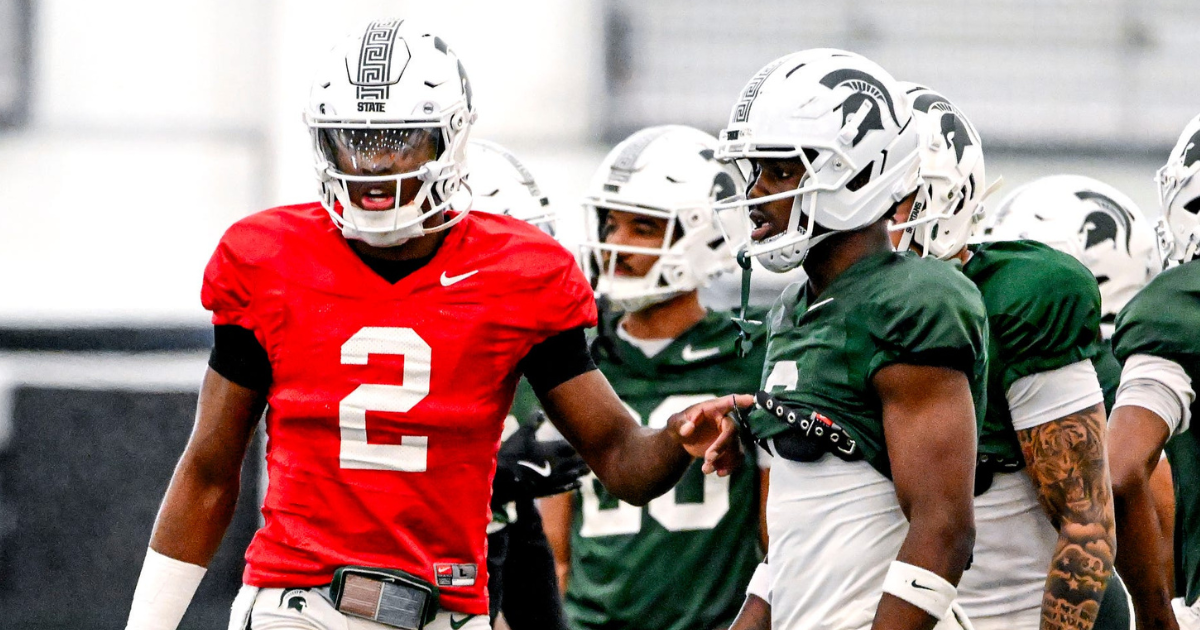 Michigan State WR coach Courtney Hawkins hopes offseason development can enhance Aidan Chiles-Nick Marsh connection