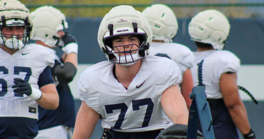 Nittany Lions offensive lineman Owen Aliciene. (Pickel/BWI)