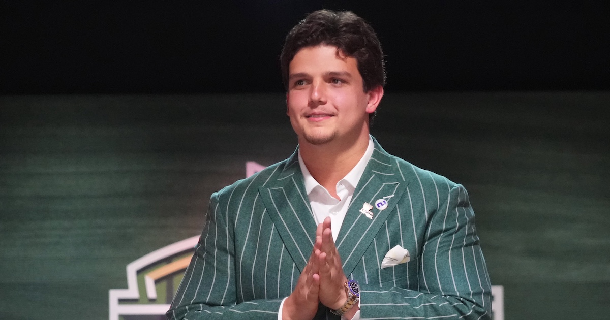 Will Campbell honors late LSU teammate Kyren Lacy at NFL Draft