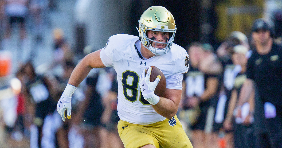 Carolina Panthers pick Notre Dame TE Mitchell Evans in fifth round of 2025 NFL Draft