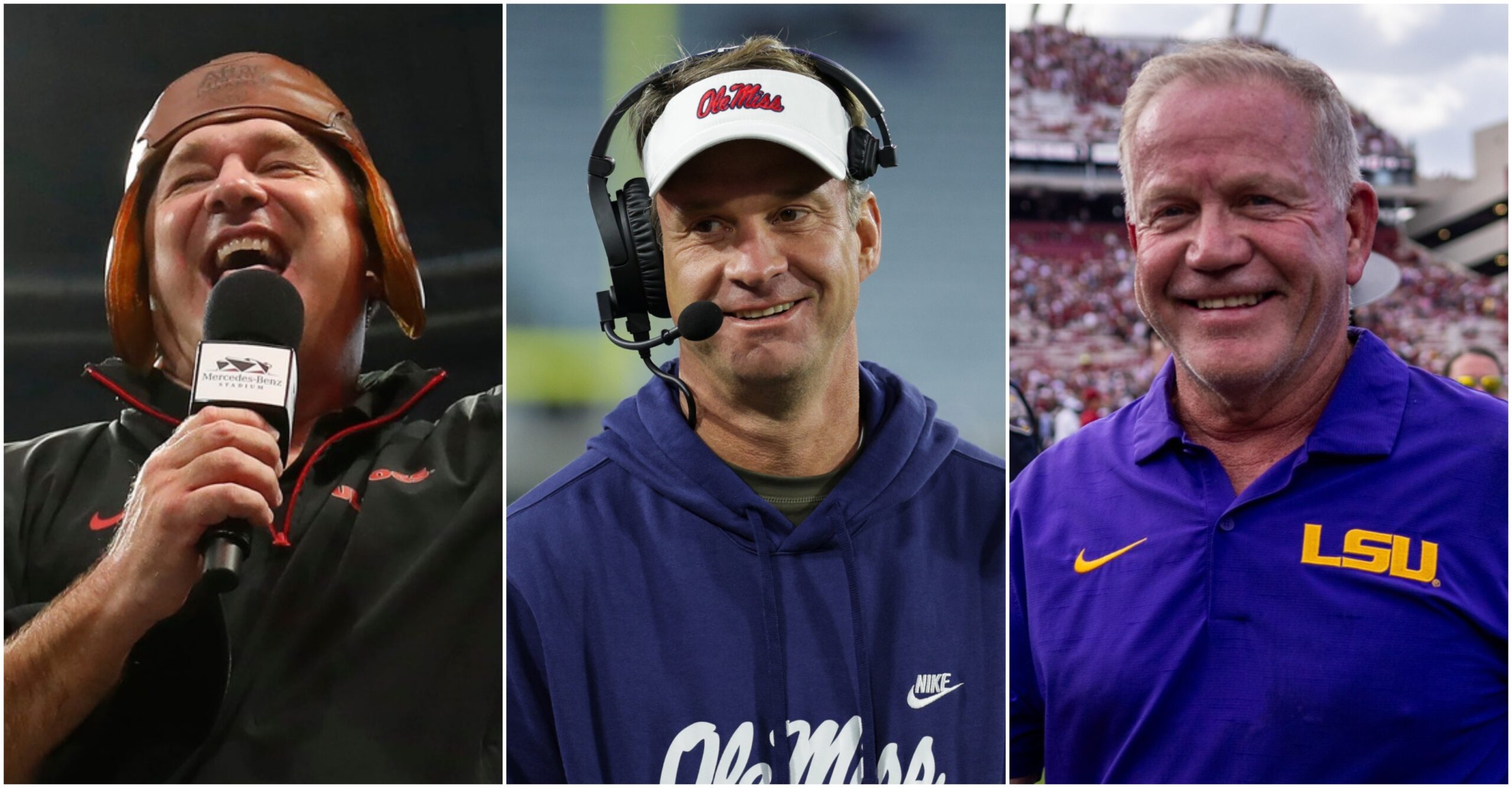 Lane Kiffin, Theo Von clown Kirby Smart, Brian Kelly while discussing 'mysterious' LSU coach