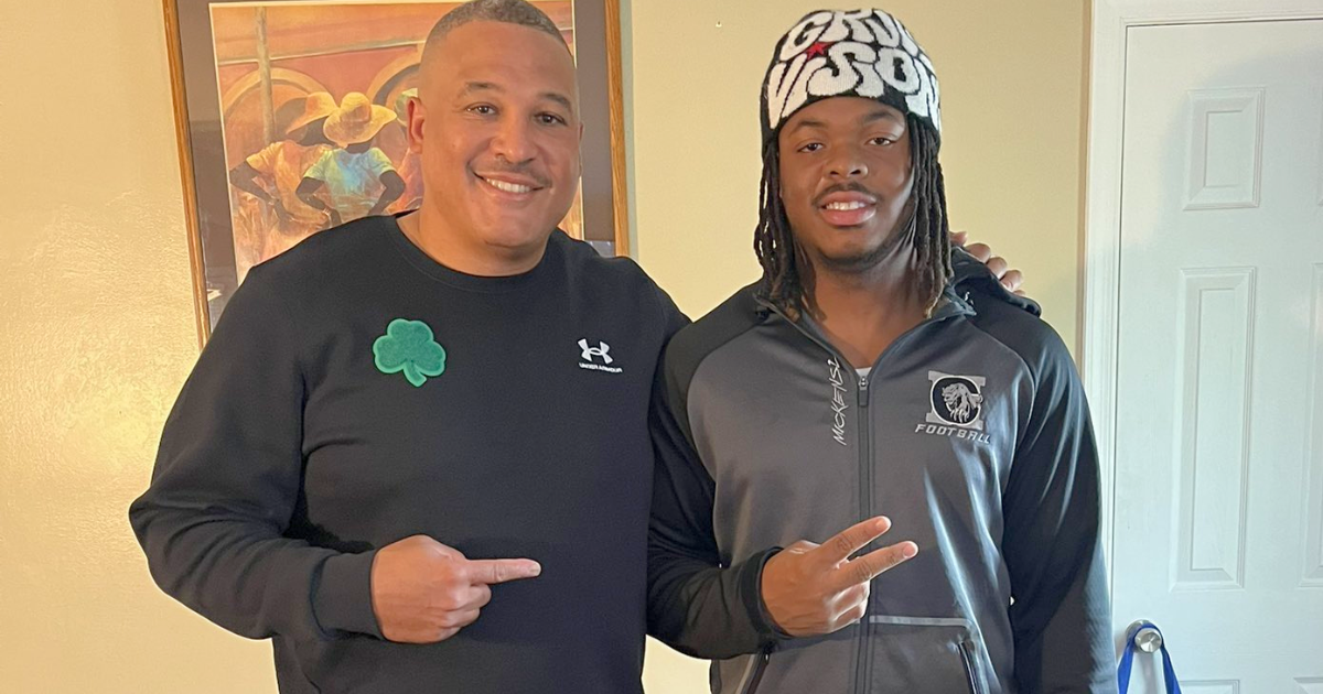 Notre Dame RB coach Ja'Juan Seider visited Penn State commit on Saturday