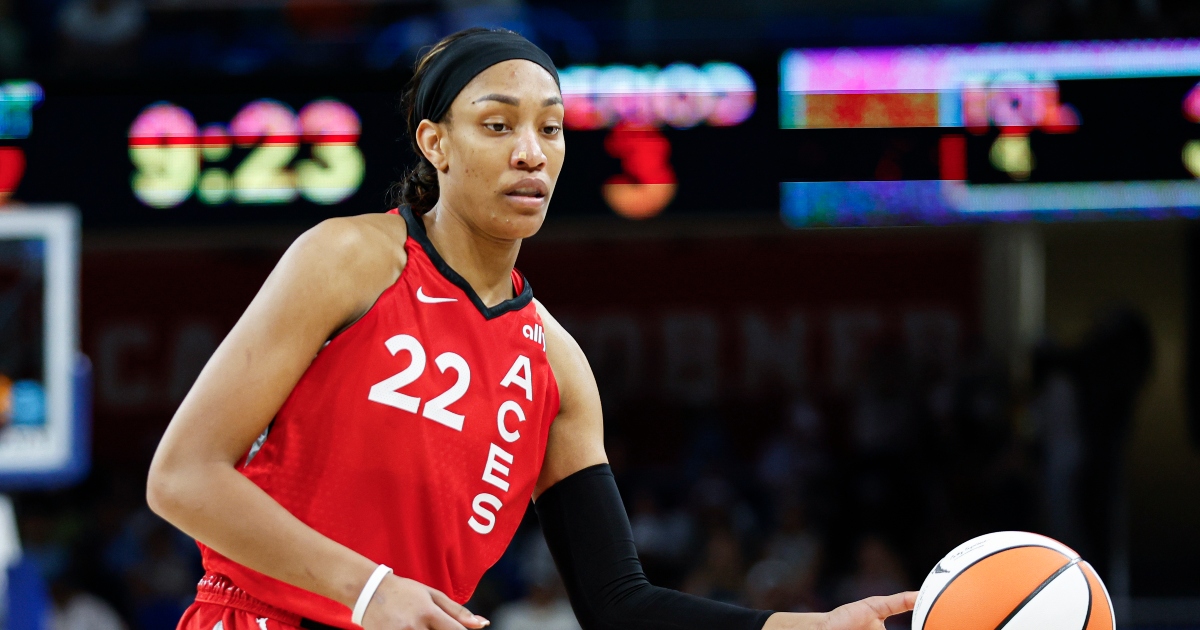 LOOK: A’ja Wilson debuts wild new look at Las Vegas Aces media day