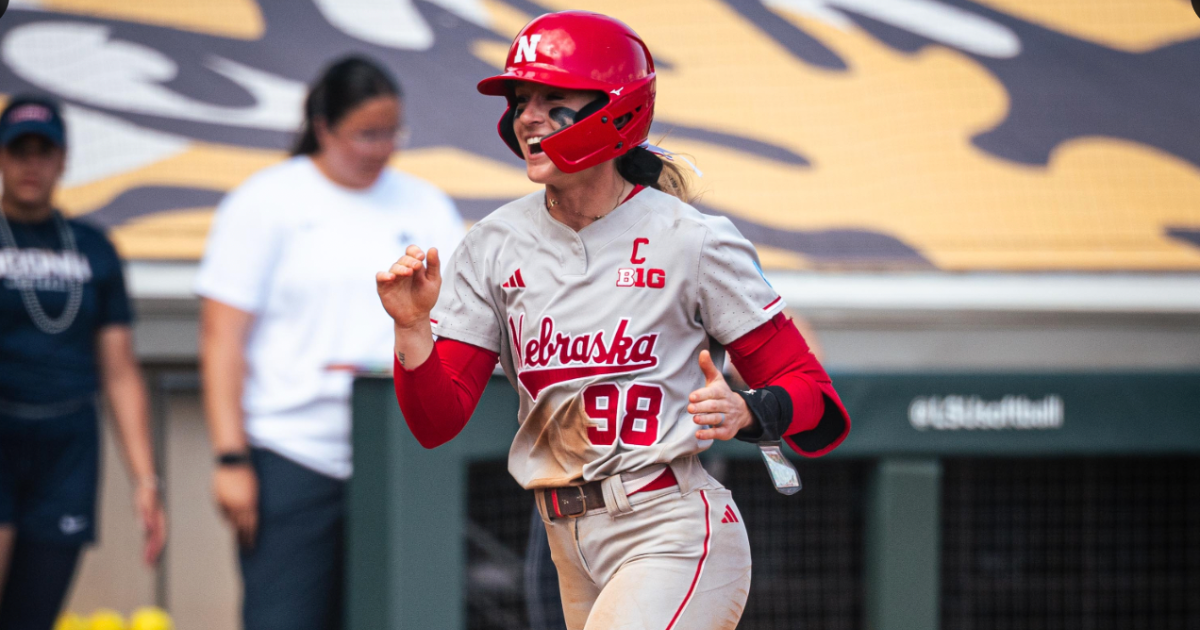Nebraska softball run rules UConn in first Baton Rouge Regional game