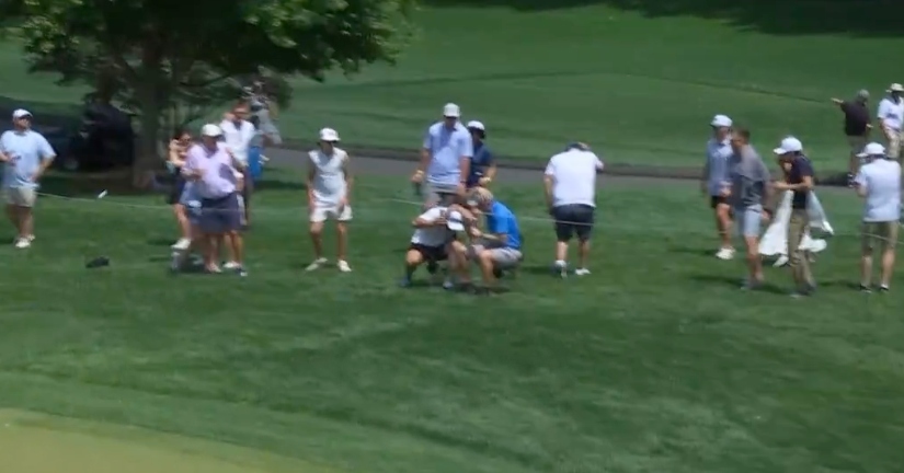 WATCH: Jon Rahm hits PGA Championship fan with approach shot at Quail Hollow