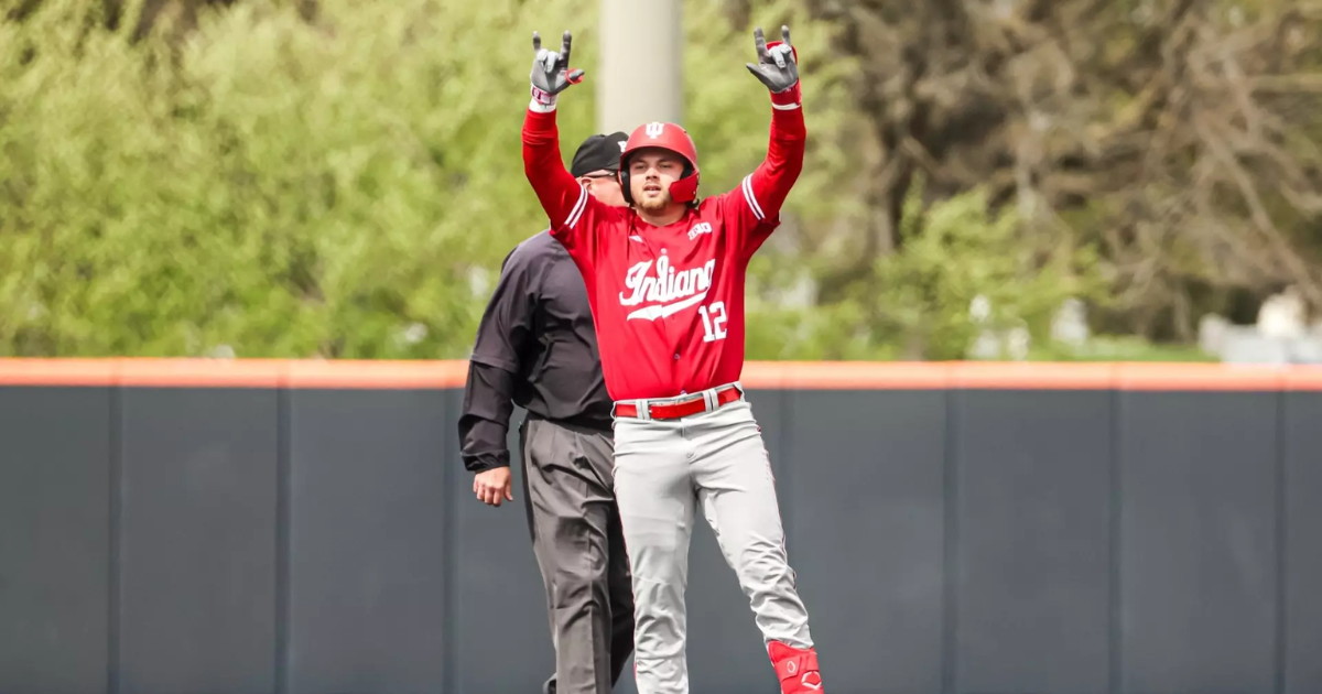 Indiana designated hitter Hogan Denny named Big Ten Freshman of the Week for second time this season