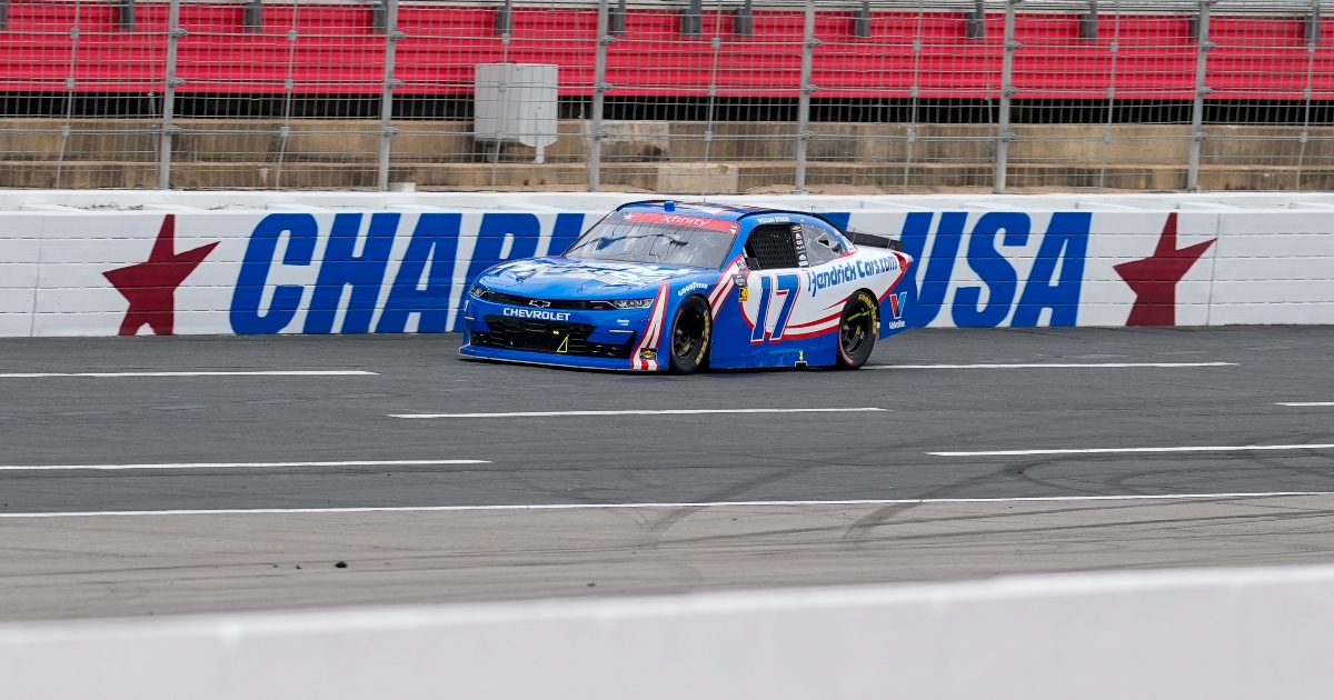 William Byron wins Xfinity Series race in overtime as Jeb Burton, Brennan Poole wreck at Charlotte