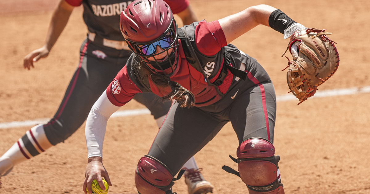 Arkansas catcher Kennedy Miller injured after controversial sequence at home plate