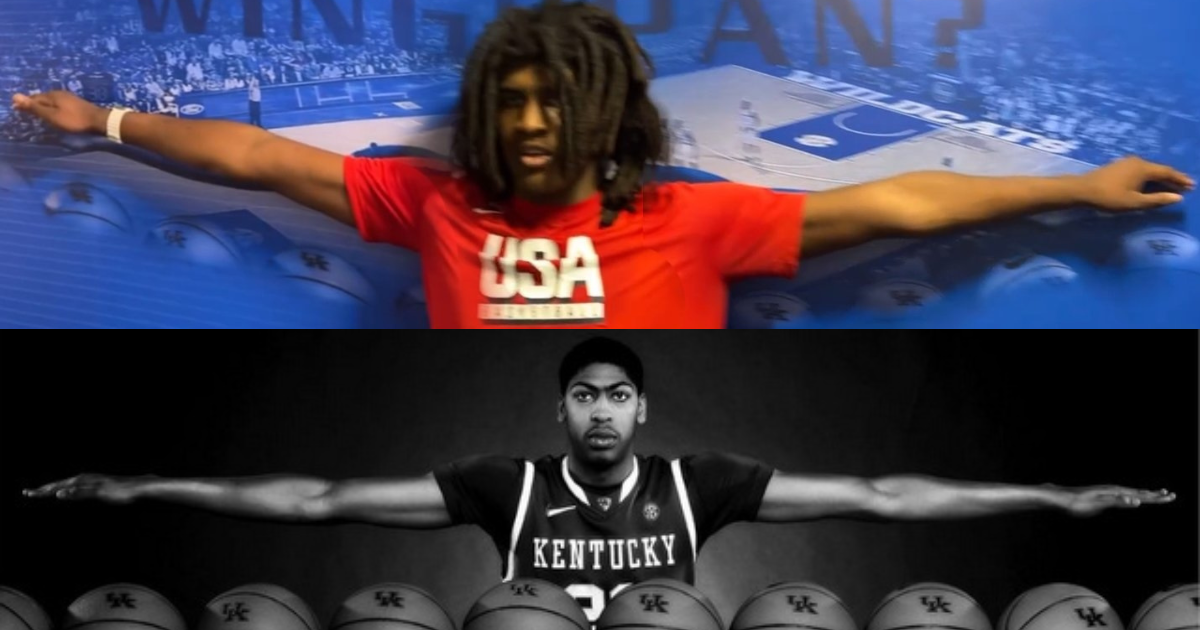 Jayden Quaintance recreates Anthony Davis wingspan photo at Kentucky