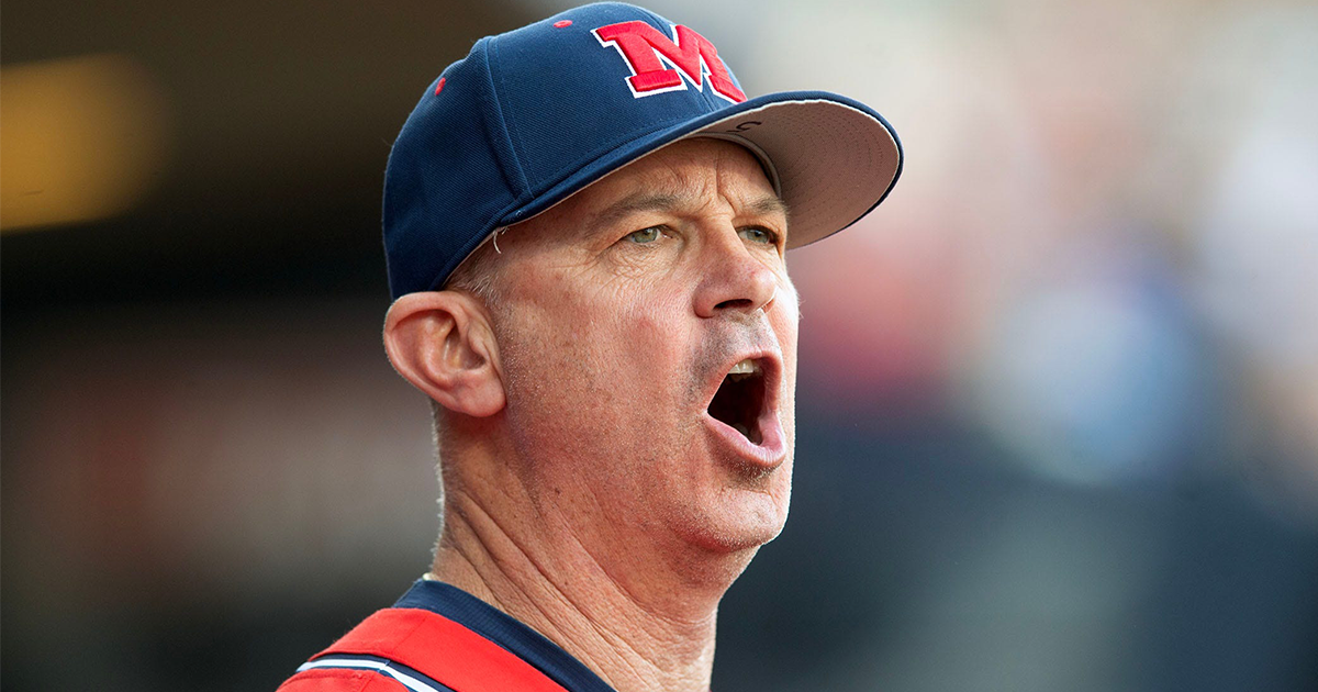 WATCH: Ole Miss dugout reacts to Murray State batter losing bat into netting