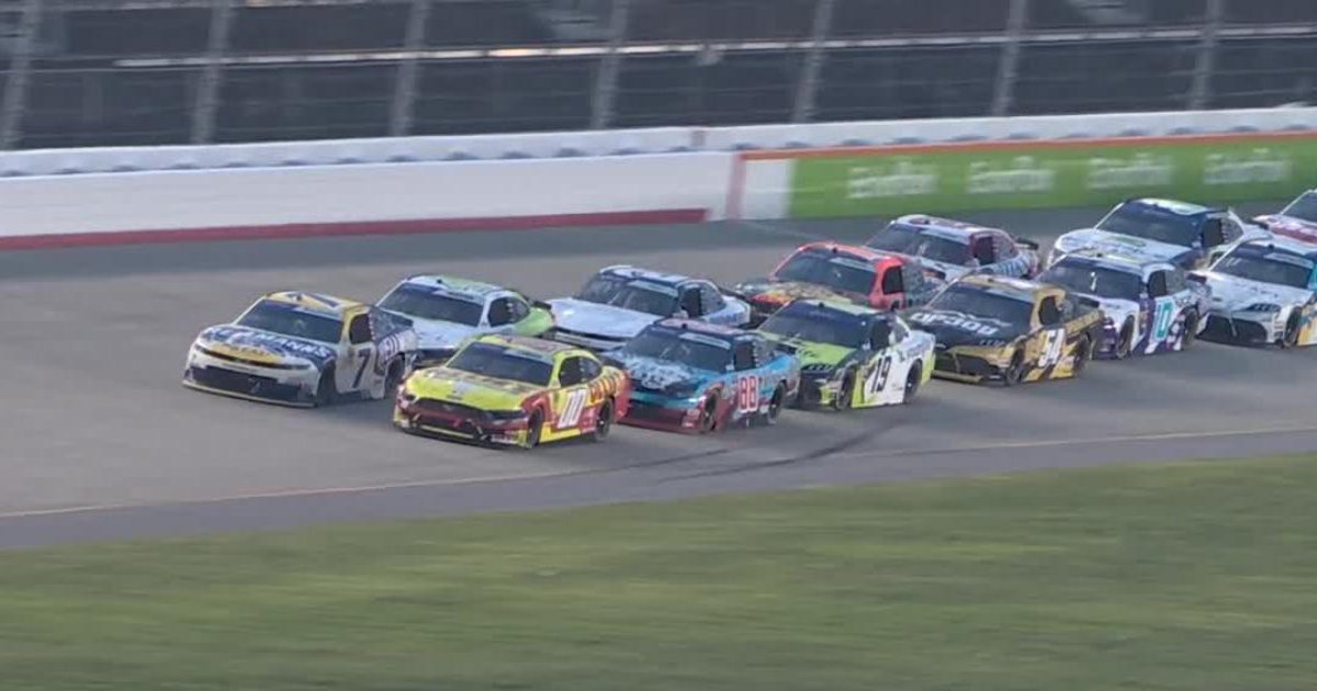 WATCH: Christian Eckes, Brandon Jones, others involved in massive Xfinity Series restart wreck at Nashville