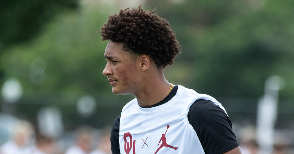 2027 TX S Jaiden Fields at Oklahoma football camp