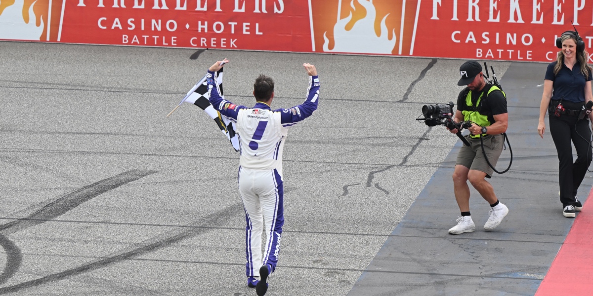 Denny Hamlin airs it out on taunting Wolverines fans following win at Michigan