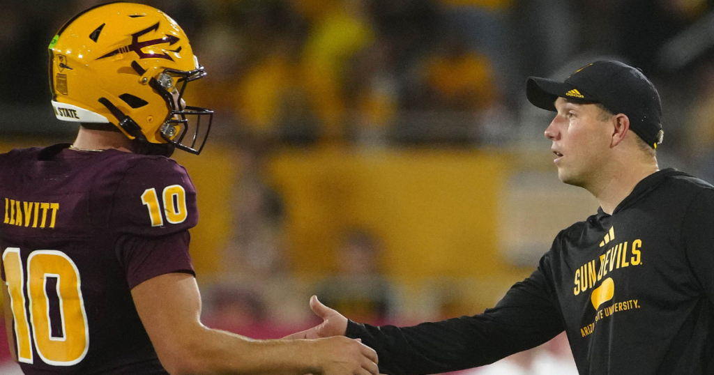 Arizona State QB Sam Leavitt, HC Kenny Dillingham