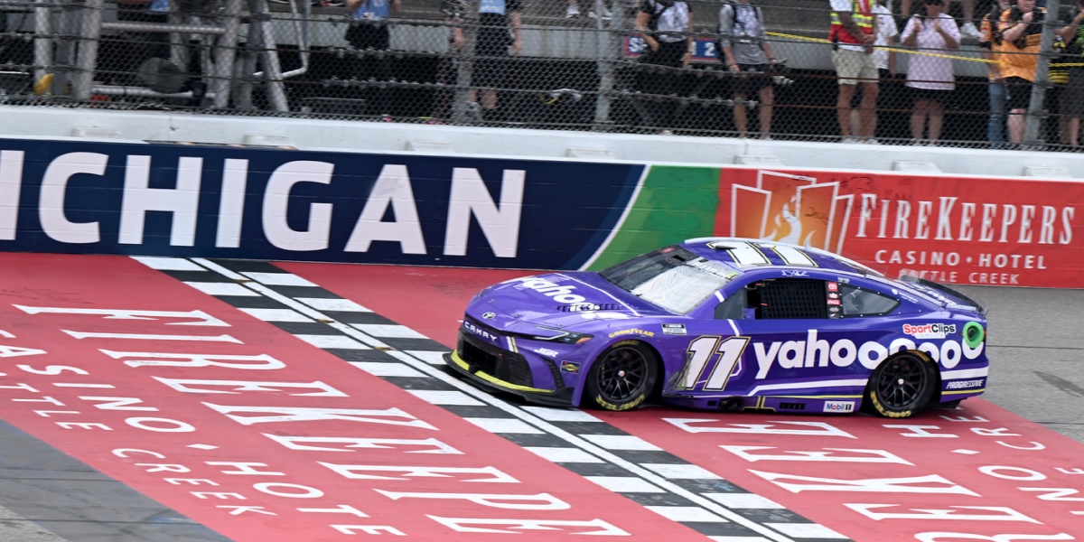 Denny Hamlin breaks down race-winning pass on William Byron at Michigan: 'He made it difficult'