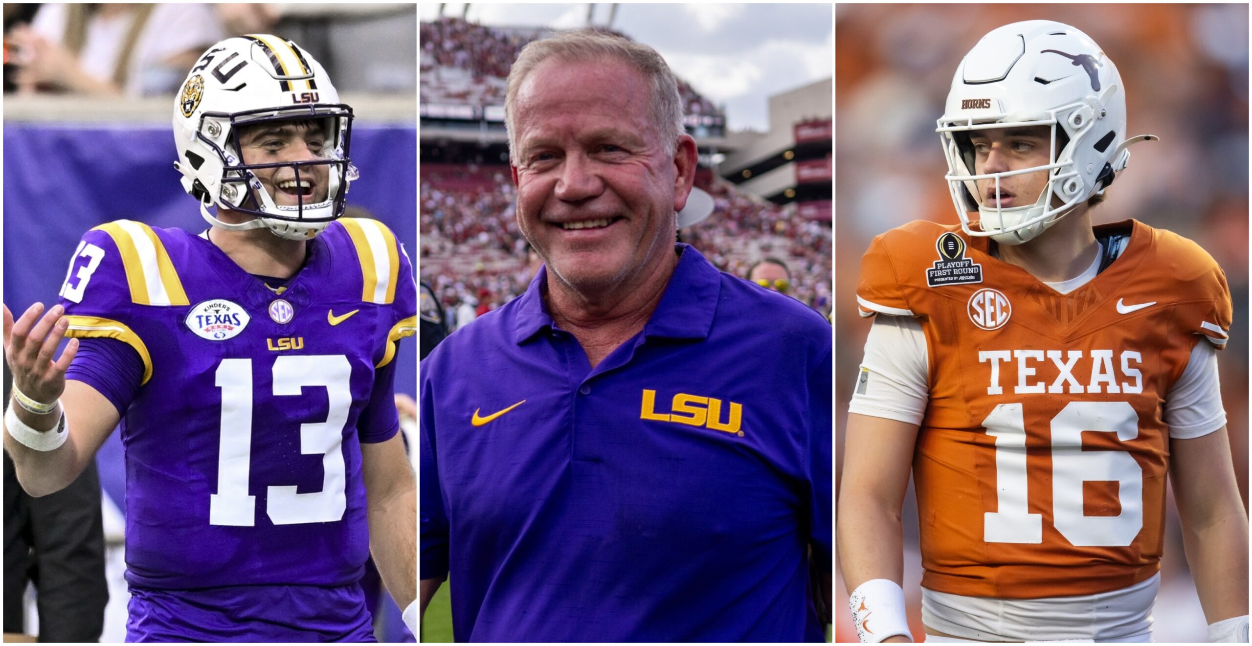 Brian Kelly questions Arch Manning’s chance to pass Garrett Nussmeier for first-team All-SEC spot
