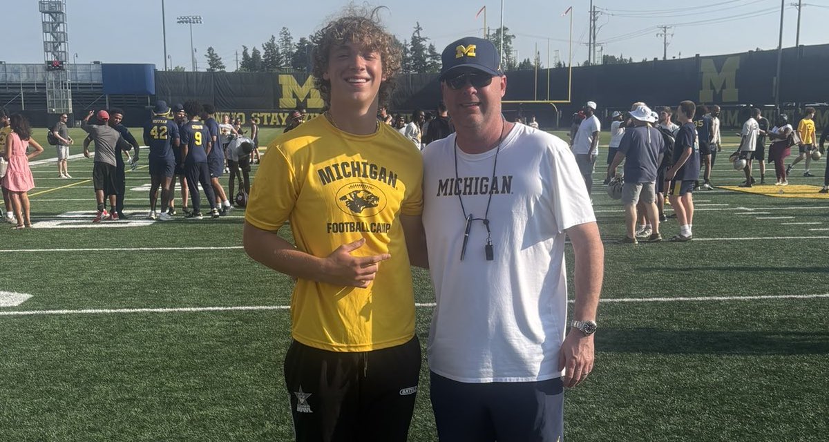 Michigan gets into the game early for touted 2028 QB Brady Quinn