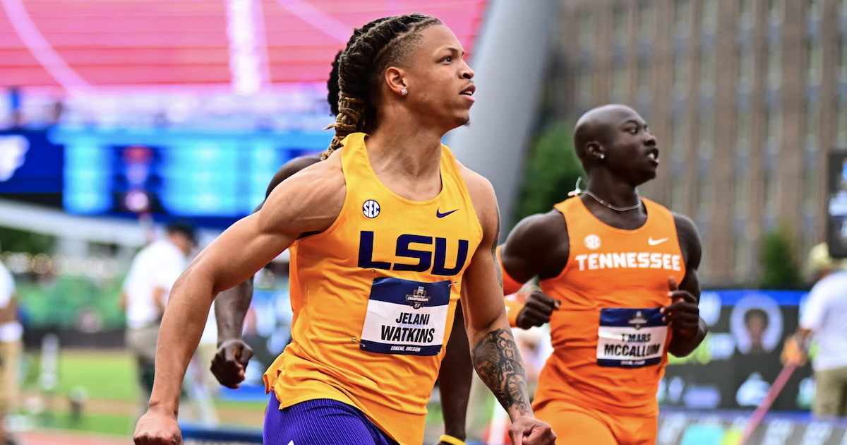 Jelani Watkins' 100m bronze caps LSU men's week at nationals