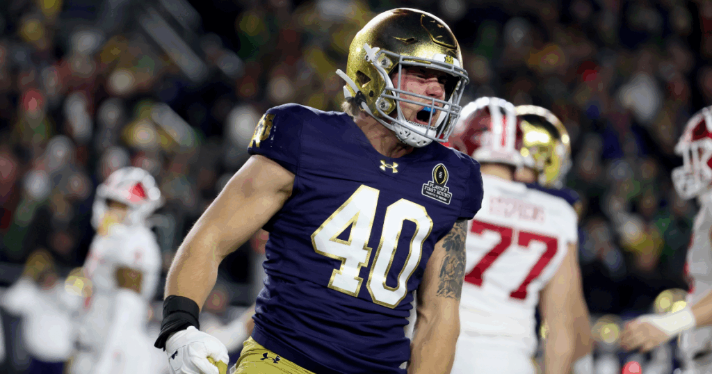 Notre Dame edge rusher Joshua Burnham