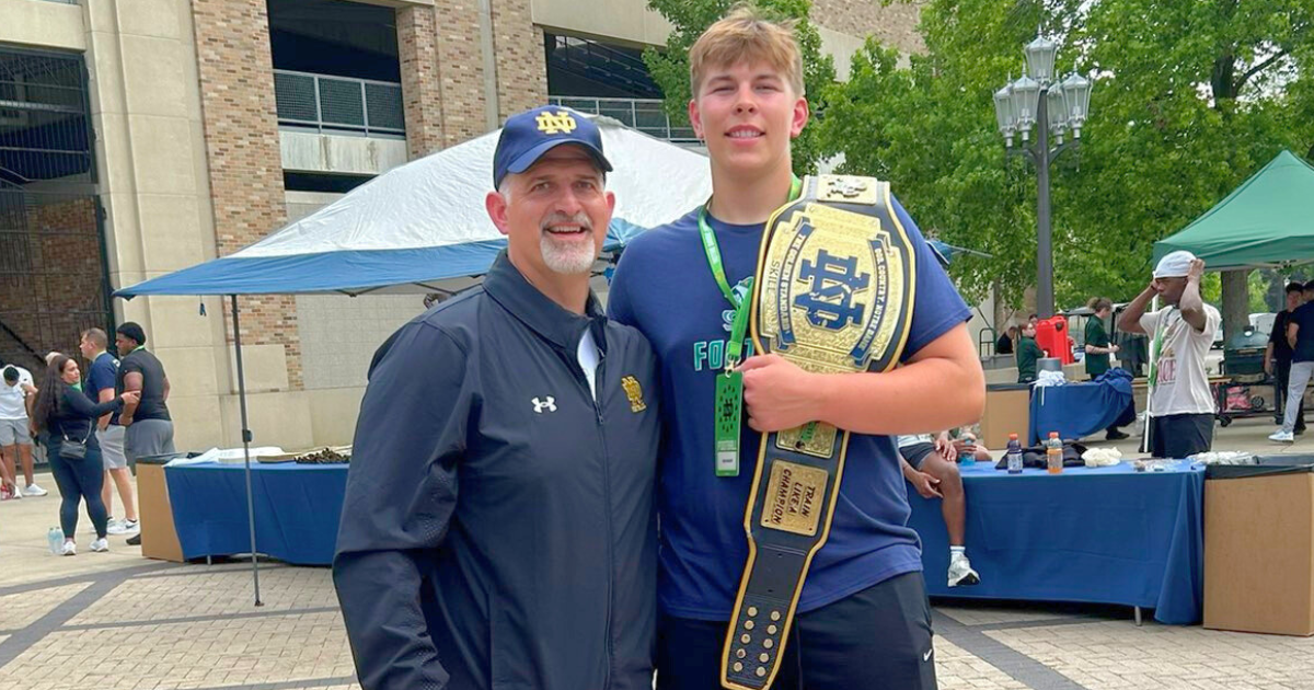 Inside top-100 OT recruit Cameron Wagner's latest Notre Dame visit for Irish Invasion camp