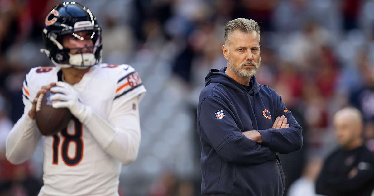 Matt Eberflus breaks silence on report Caleb Williams watched film on his own with Bears