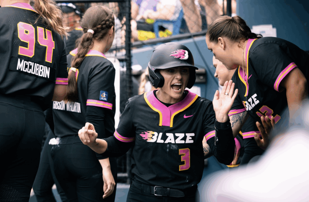 Baylee Klingler after her home run during AUSL game