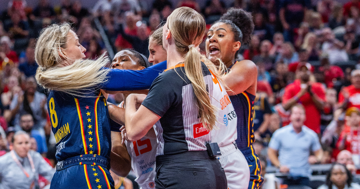 WATCH: Sophie Cunningham flagrant fouls Jacy Sheldon, both ejected after second dustup