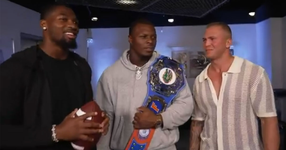 Florida players make surprise appearance on WWE NXT, pro wrestler takes shot at Gators
