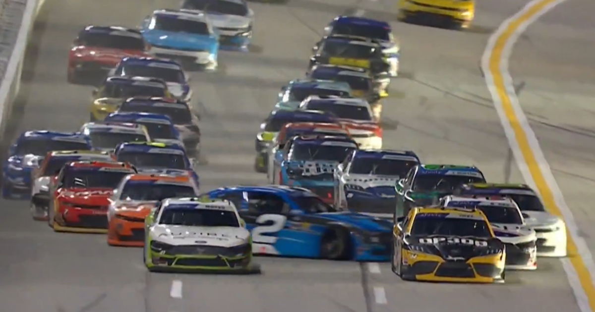WATCH: Jesse Love triggers massive wreck after Xfinity Series restart at Atlanta