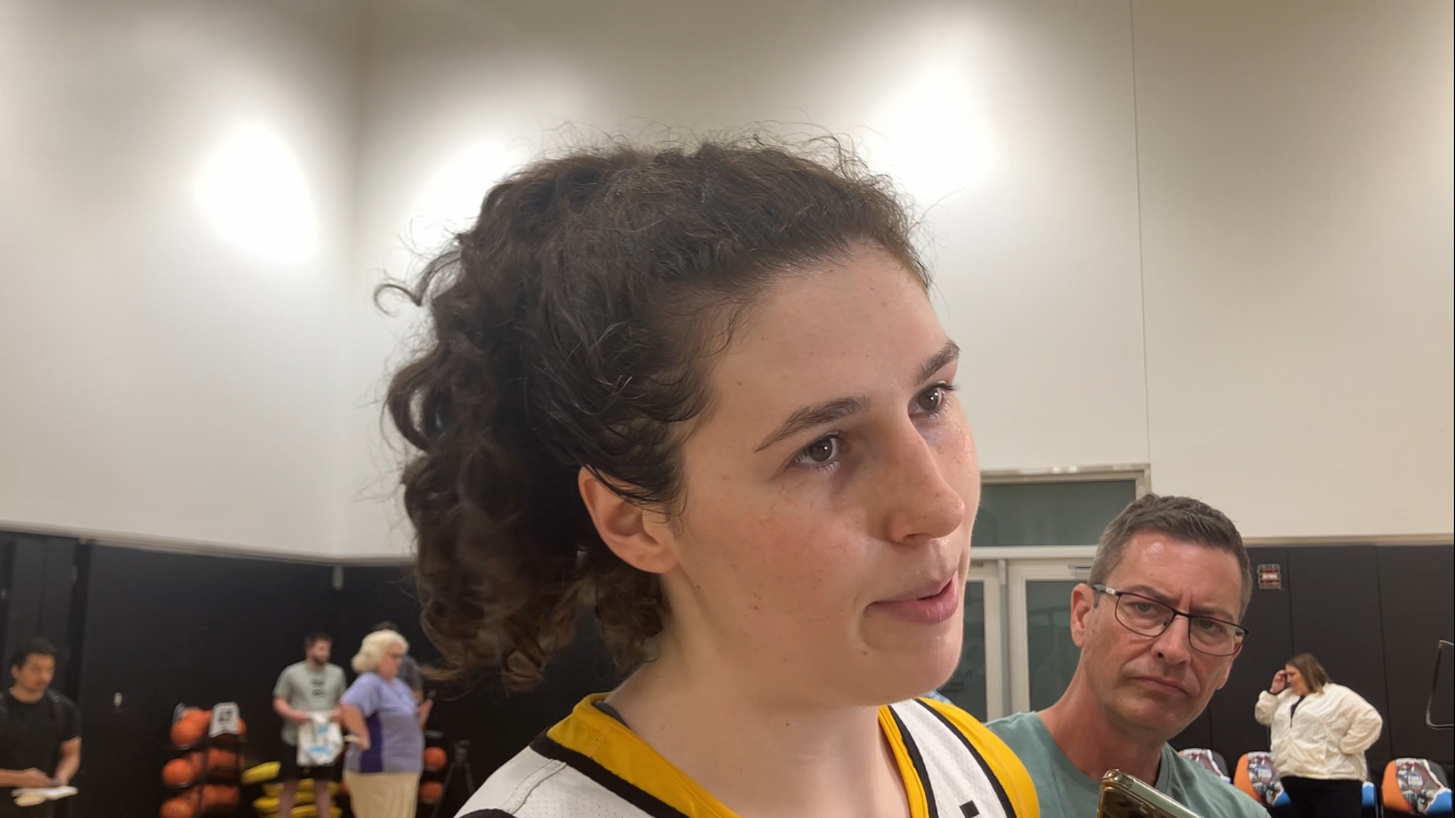 Ava Heiden working hard, preparing for her sophomore year at Iowa