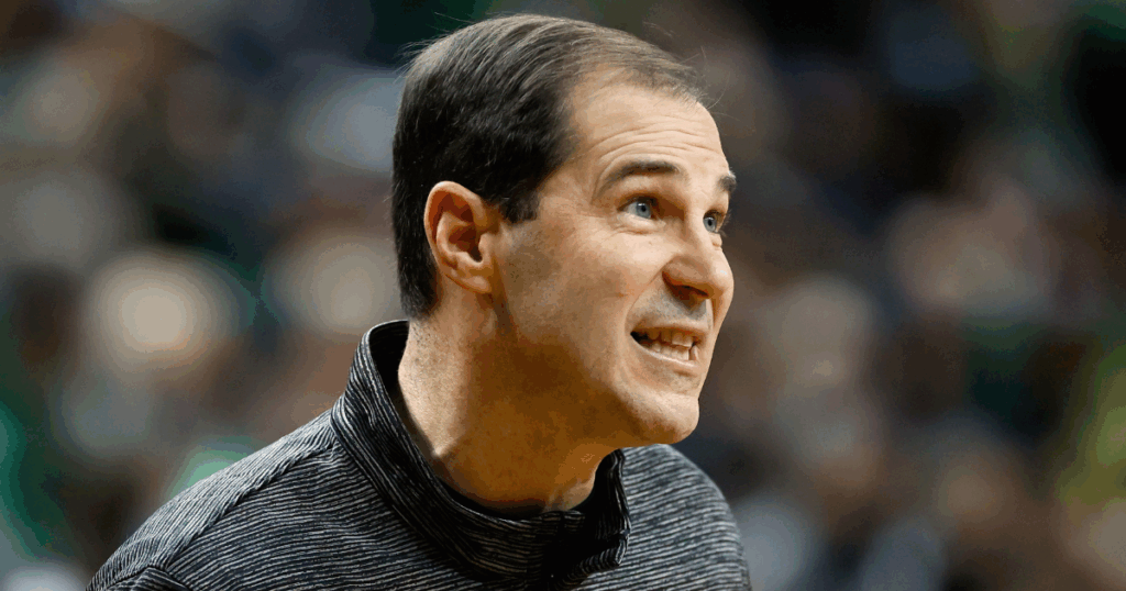 Dec 18, 2021; Eugene, Oregon, USA; Baylor Bears head coach Scott Drew watches from the sideline during the first half against the Oregon Ducks at Matthew Knight Arena.