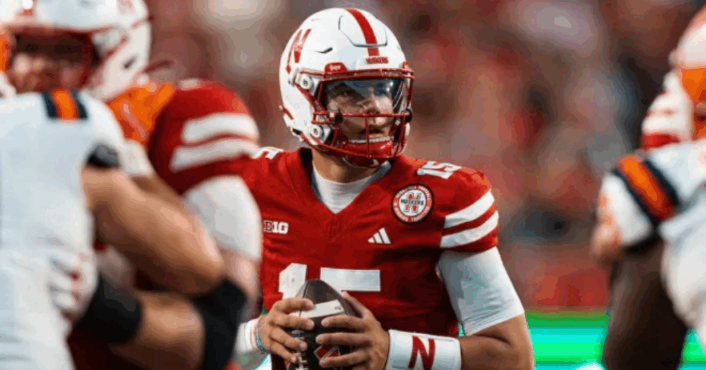 Nebraska quarterback Dylan Raiola.