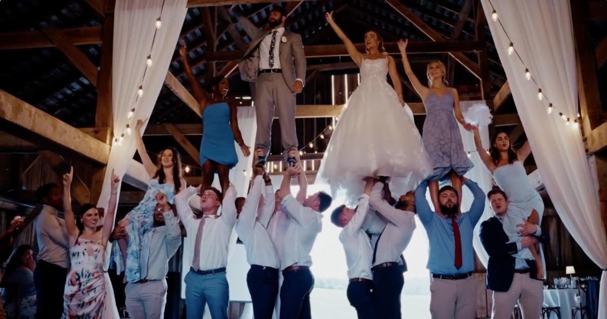 BBN Wedding Goals: Former UK Cheerleaders Perform Pyramid, Fight Song at Reception