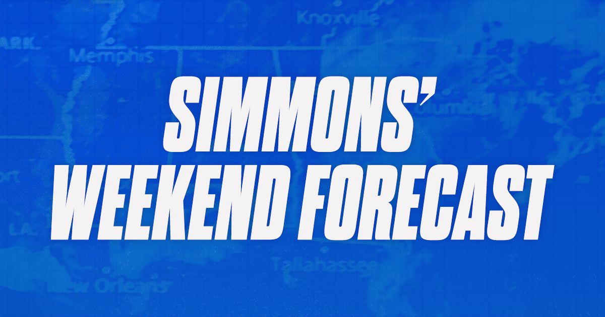Simmons' Weekend Forecast: Clemson, Florida, Georgia, Tennessee stay hot
