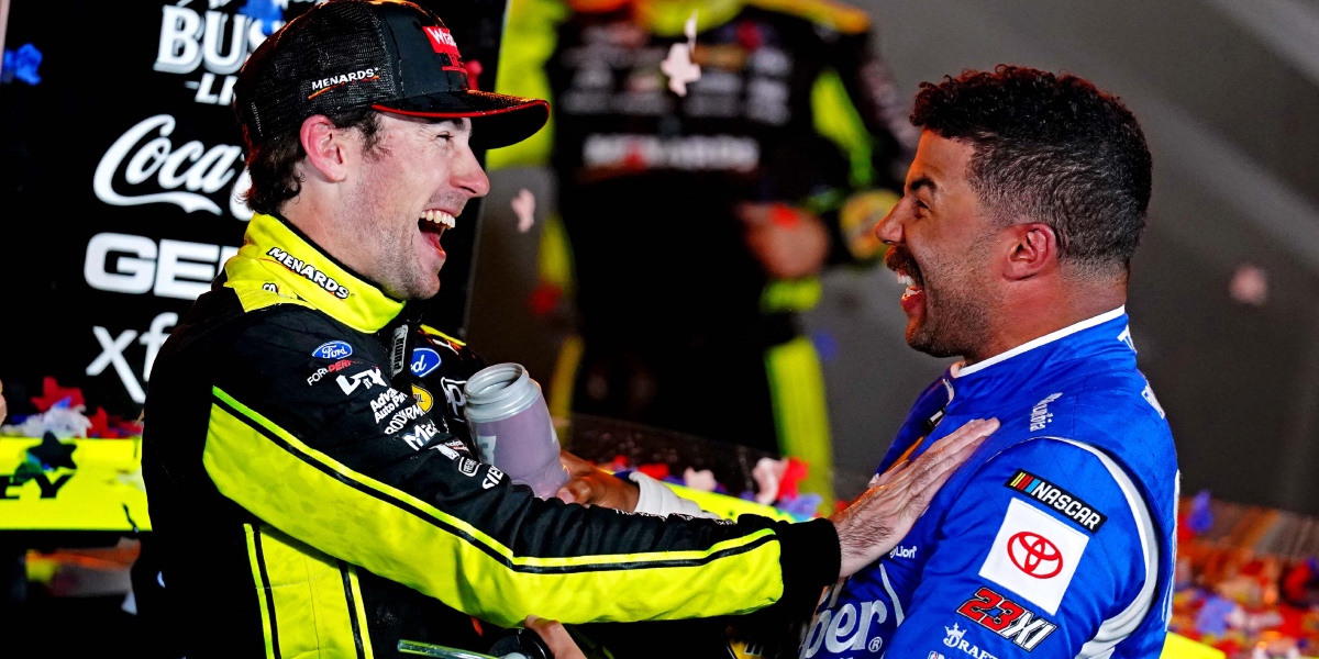 Bubba Wallace trolls father-to-be Ryan Blaney hard ahead of NASCAR qualifying at Sonoma