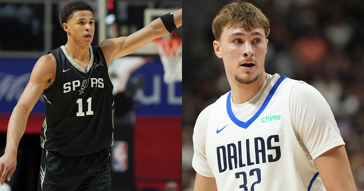 WATCH: Carter Bryant locks up Cooper Flagg, forces ugly turnover