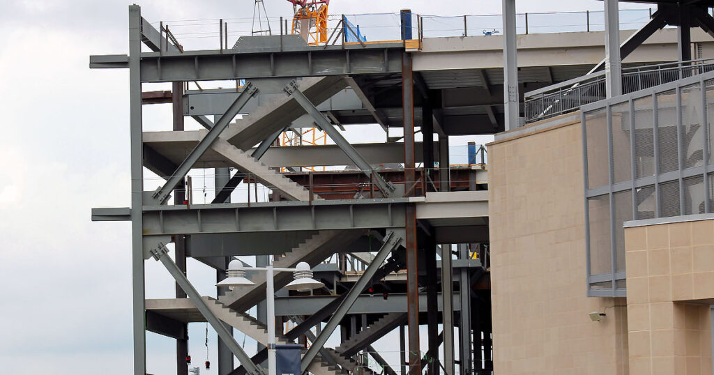 Construction continues at Beaver Stadium in this photo from mid-July. (Pickel/BWI)