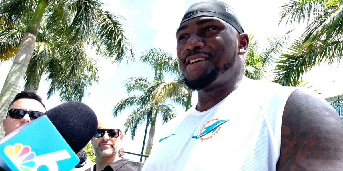 Dolphins offensive lineman Bayron Matos taken to hospital via helicopter following practice injury