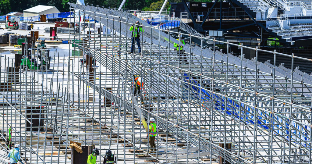 Construction work continues at Beaver Stadium on July 24 ahead of the Lions' season opener with Nevada on Aug. 30. (Photo courtesy of Penn State Athletics)