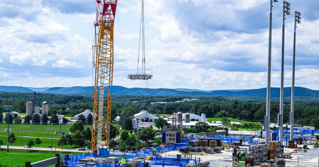 Construction work continues at Beaver Stadium on July 24 ahead of the Lions' season opener with Nevada on Aug. 30. (Photo courtesy of Penn State Athletics)