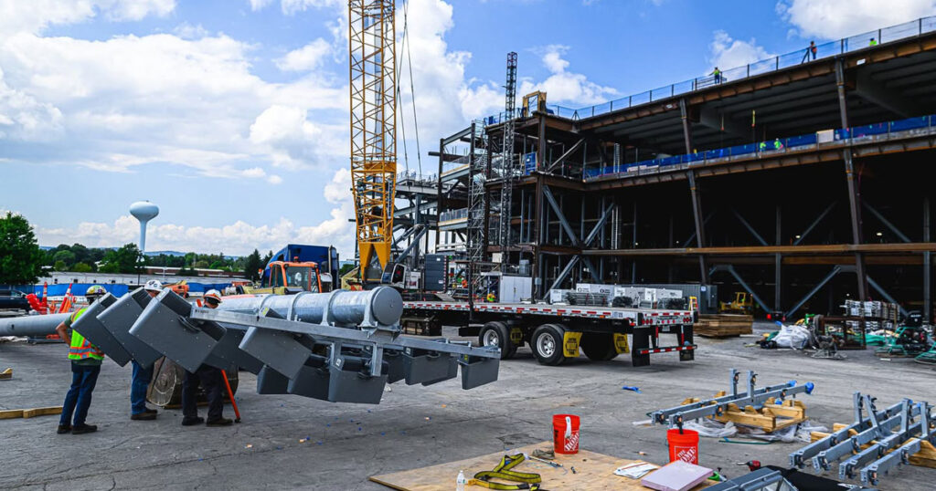Construction work continues at Beaver Stadium on July 24 ahead of the Penn State season opener with Nevada on Aug. 30. (Photo courtesy of Penn State Athletics)