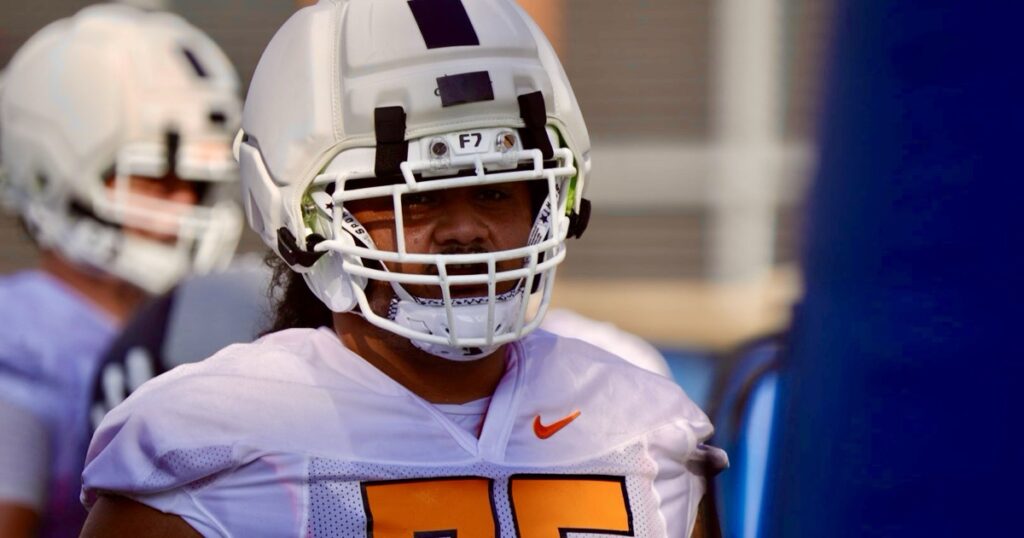 OL Wendell Moe after completing OL Drill