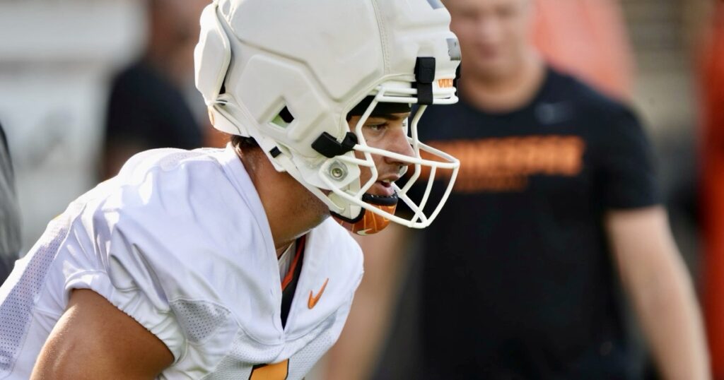 TE Dasaahn Brame readies for a drill