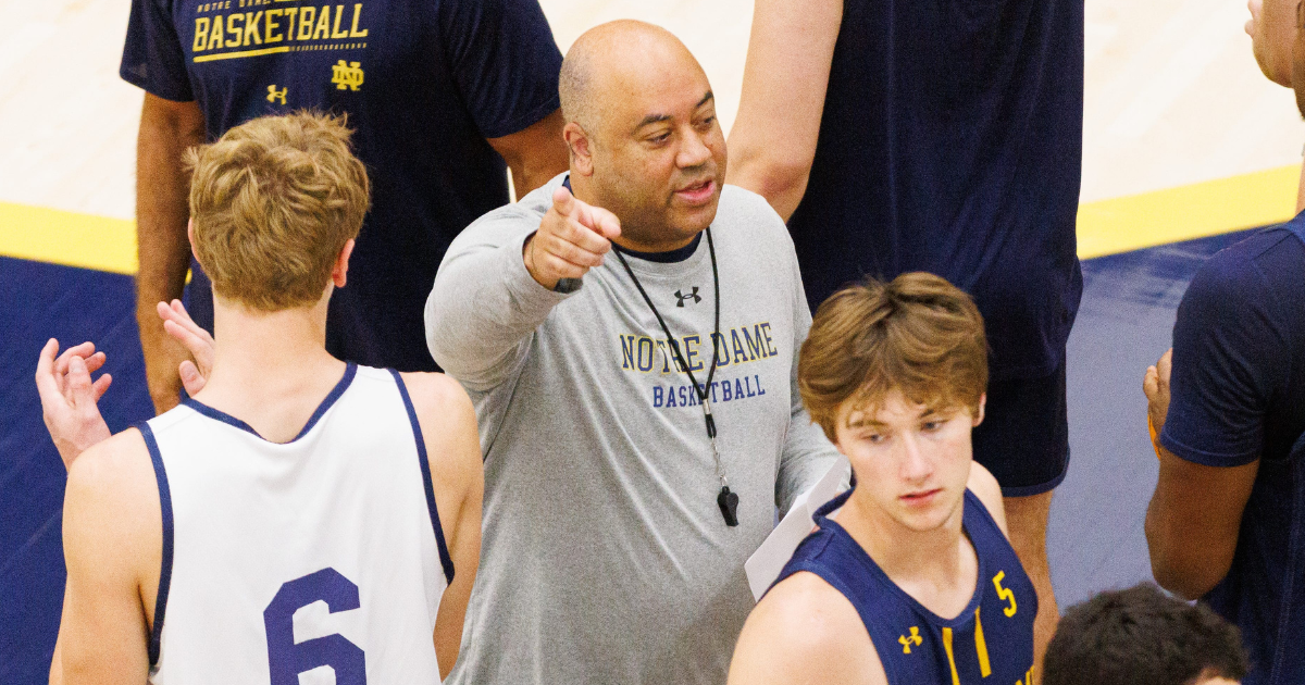 Image for Transcript: Micah Shrewsberry on how Notre Dame will proceed without injured guard Markus Burton