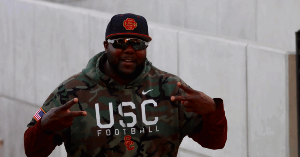 USC defensive line coach Eric Henderson