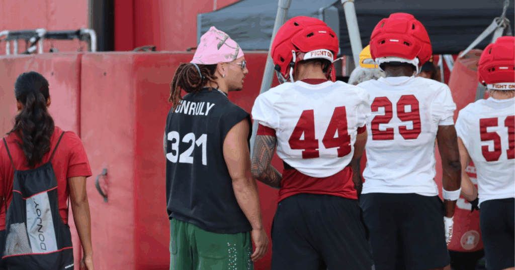 Former USC linebacker Mason Cobb and linebacker Matai Tagoa'i