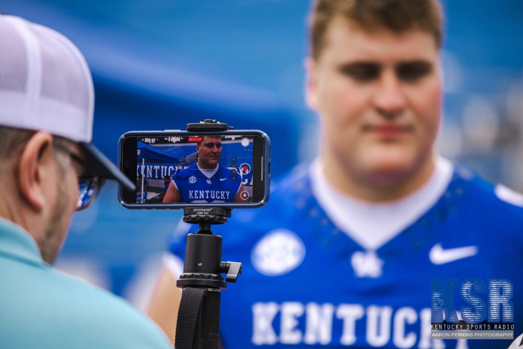 Kentucky offensive lineman Jager Burton at Media Day - Aaron Perkins, Kentucky Sports Radio