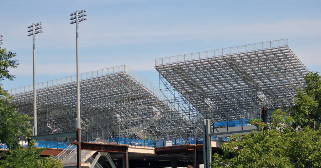 Beaver Stadium has temporary seating for the 2025 Penn State football season. (Pickel/BWI)